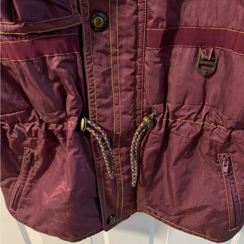 Vintage 90's Reusch Active Wear Maroon Hooded Ski Snow Jacket Embroidered LG - Picture 4 of 16